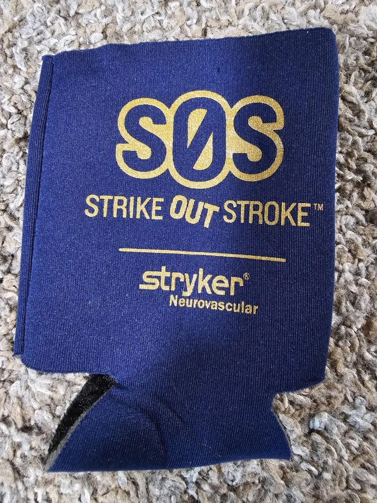 Stryker Neurovascular SOS Strike Out Stroke can Koozie insulator
