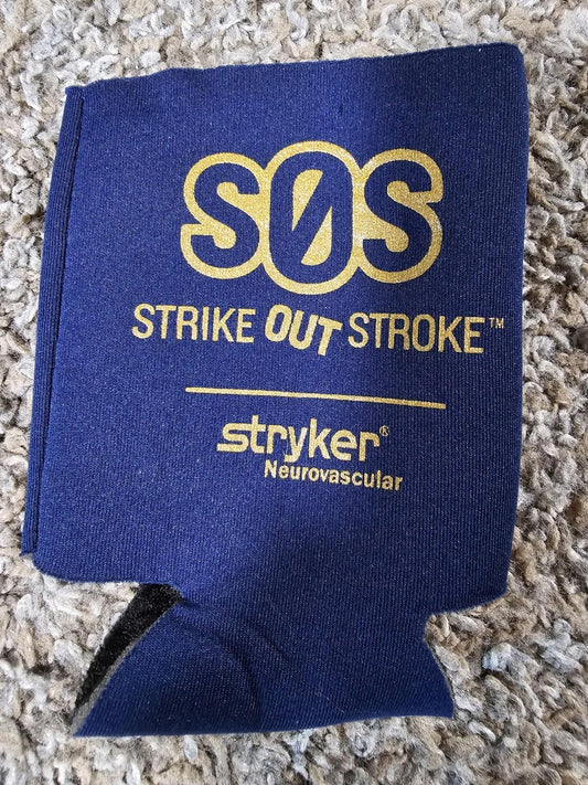 Stryker Neurovascular SOS Strike Out Stroke can Koozie insulator