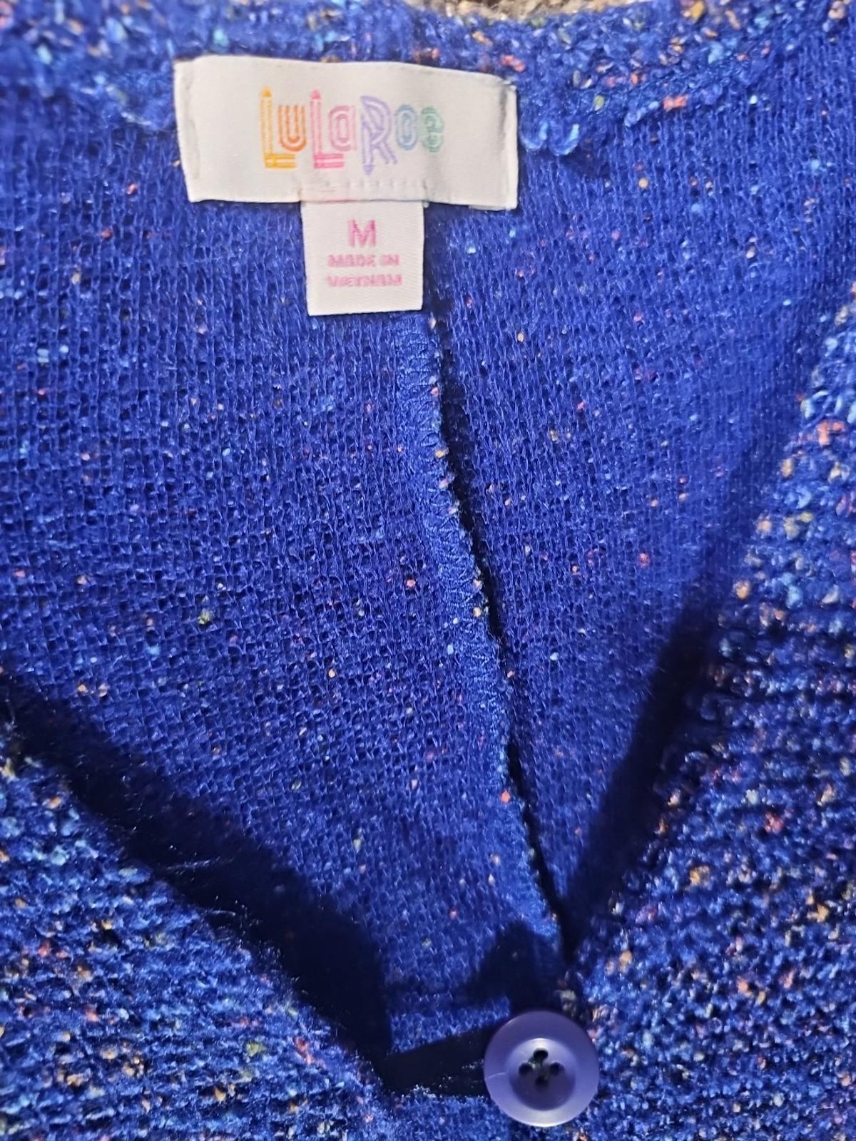 LulaRoe Womens M Cable Knit Long 1 Button Cardigan Sweater