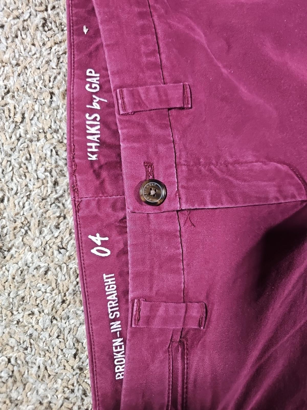 Broken-in Straight 04 Khakis By GAP Purple