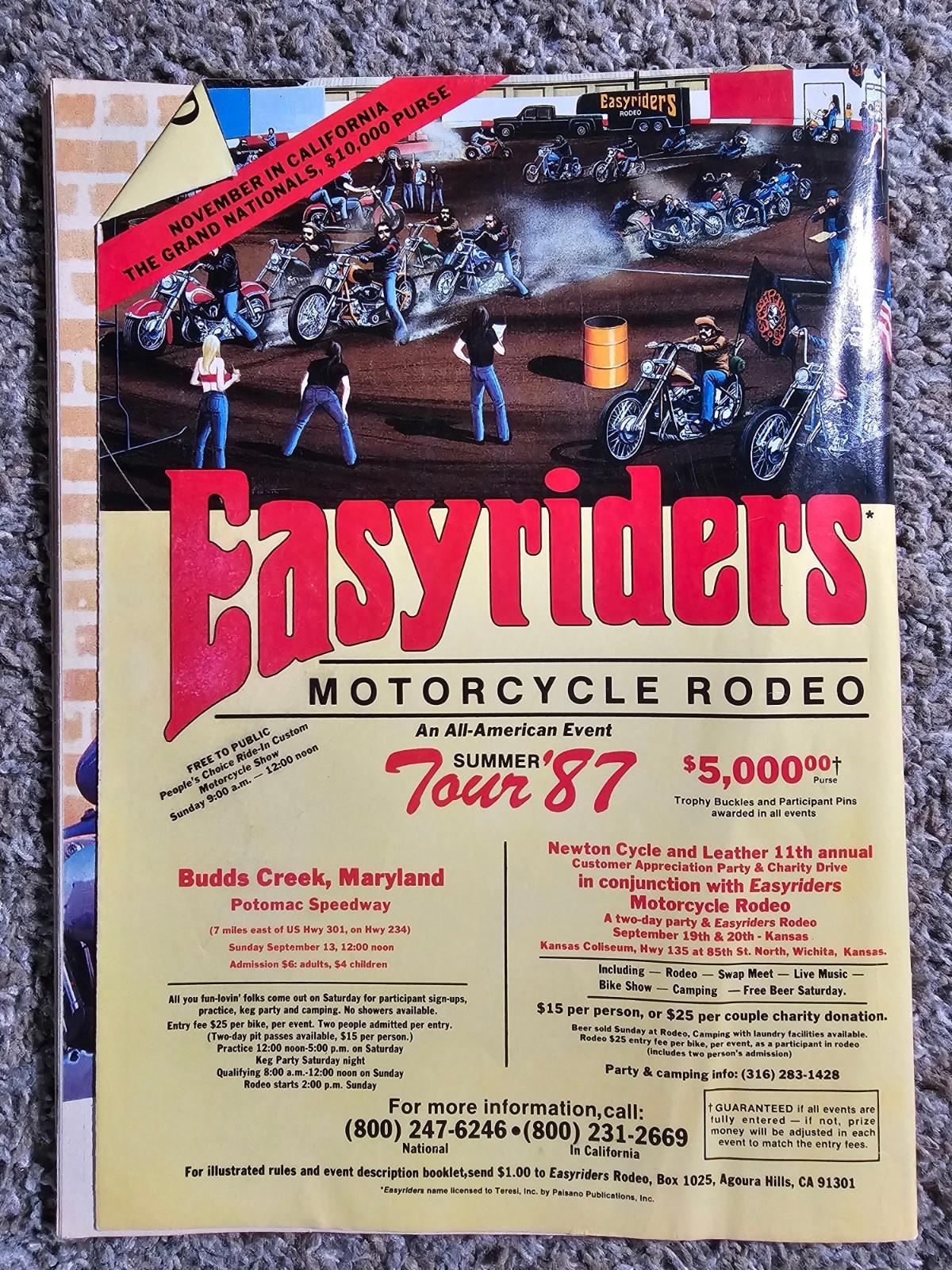 Easyriders Magazine October 1987 Harley-Davidson Motorcycle