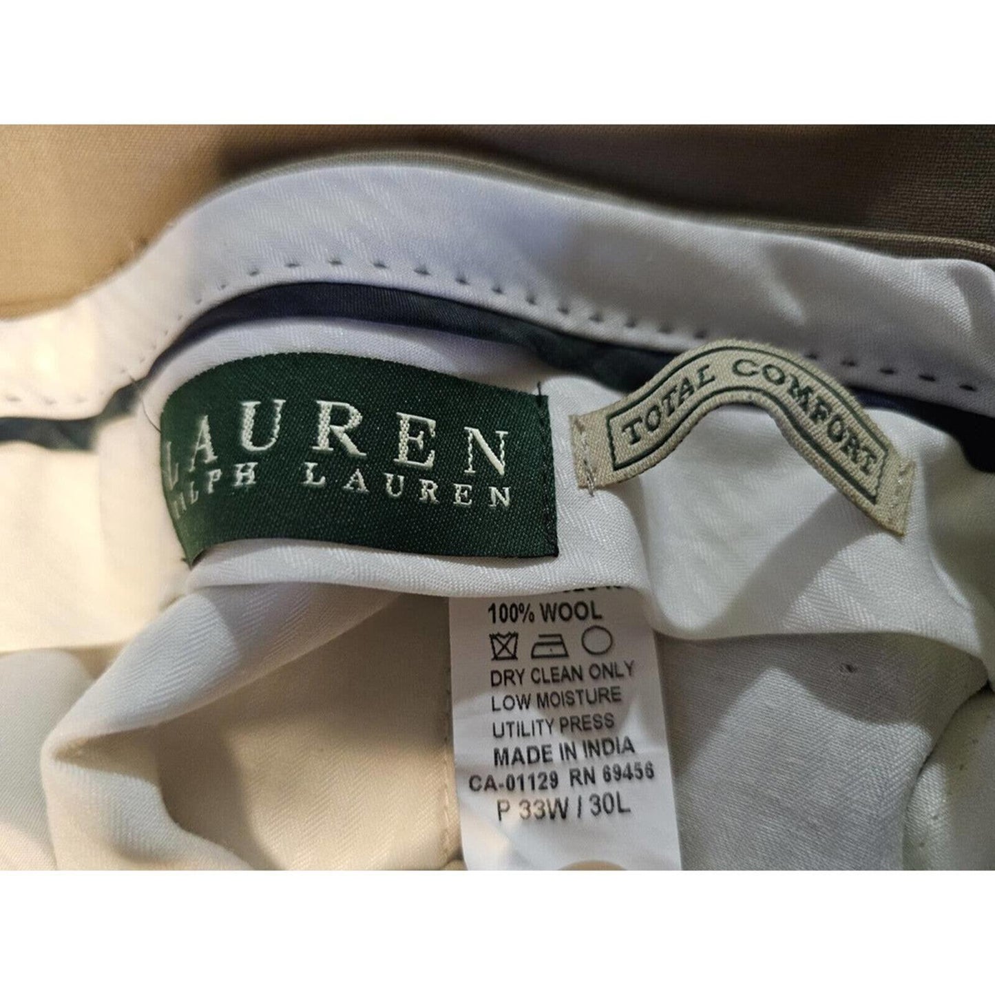 Lauren Ralph Lauren Dress Pants Men 33x30 Total Comfort Wool