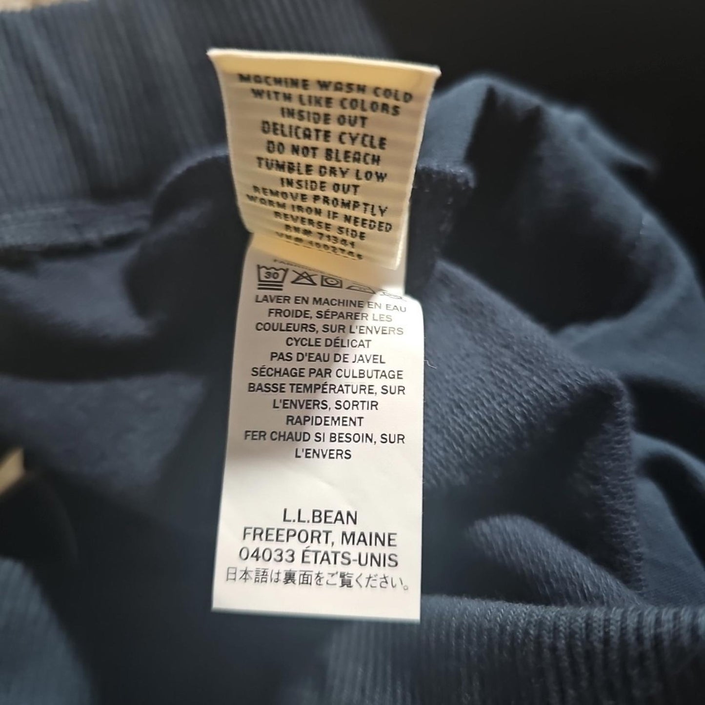 LL BEAN Ultrasoft Sweats 6" Navy Blue Shorts NWT