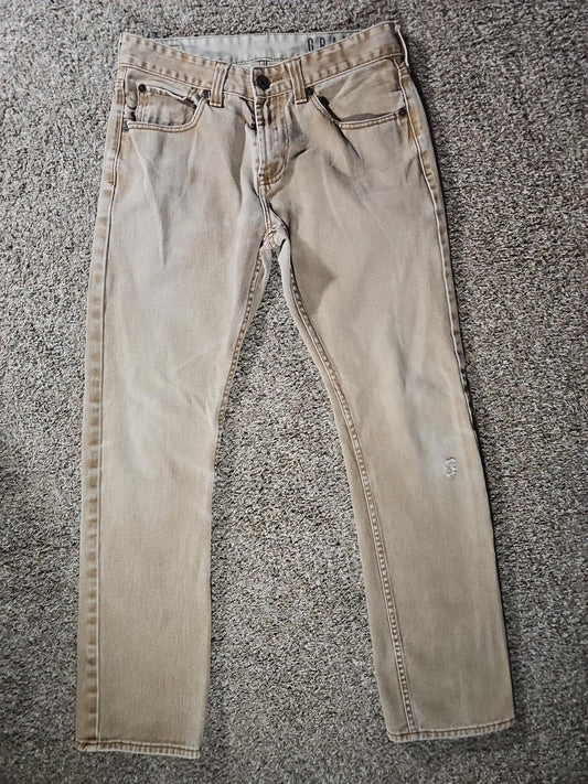 Bullhead Gravels Slim Khaki Washed Jeans Approx 30x30