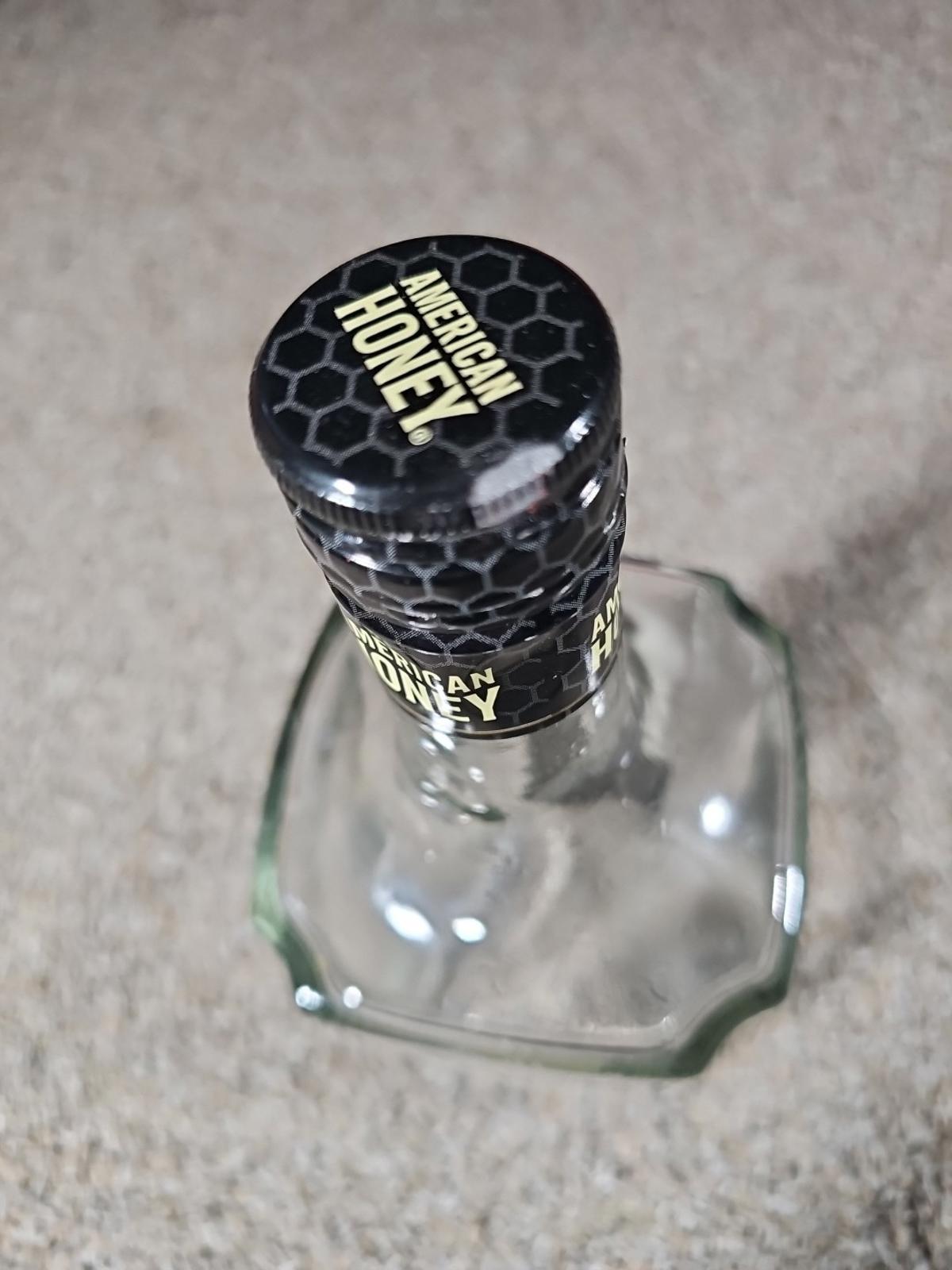 WILD TURKEY AMERICAN HONEY Empty Bottle 1.75 L Bourbon Whiskey Embossed Glass