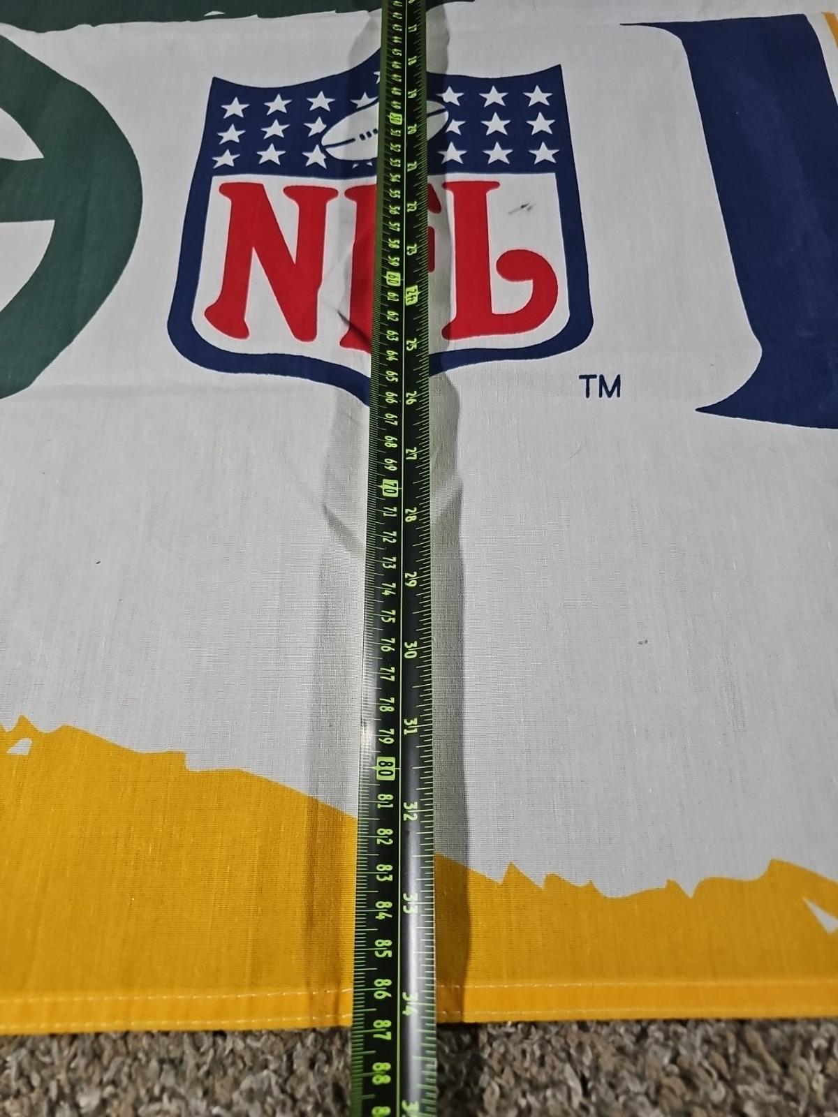 Vintage 1996 Green Bay Packers NFL Miller Lite Beer Brewing Flag SUPER BOWL YEAR
