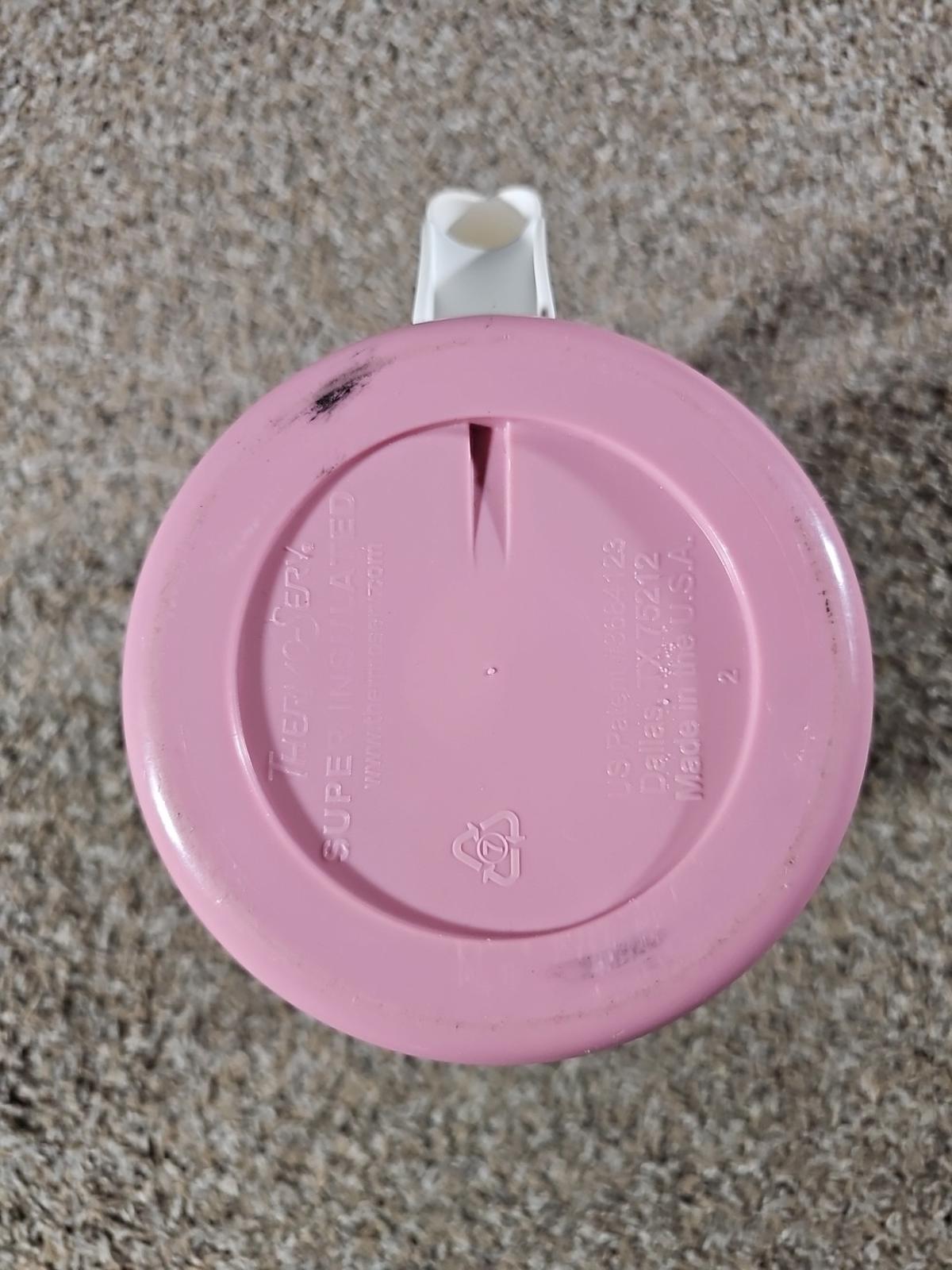 Large Vintage John Deere Super Insulated Travel Mug by Thermo-Serv USA Pink
