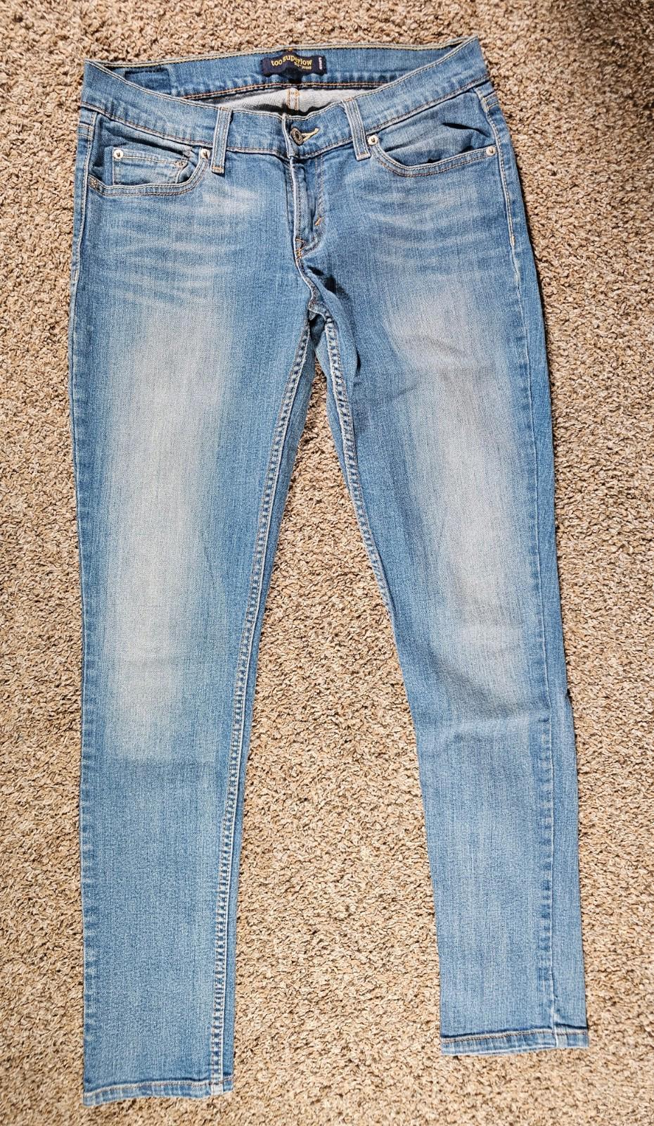 Levis 524 Jeans Womens 7M Too Superlow Skinny Low Rise