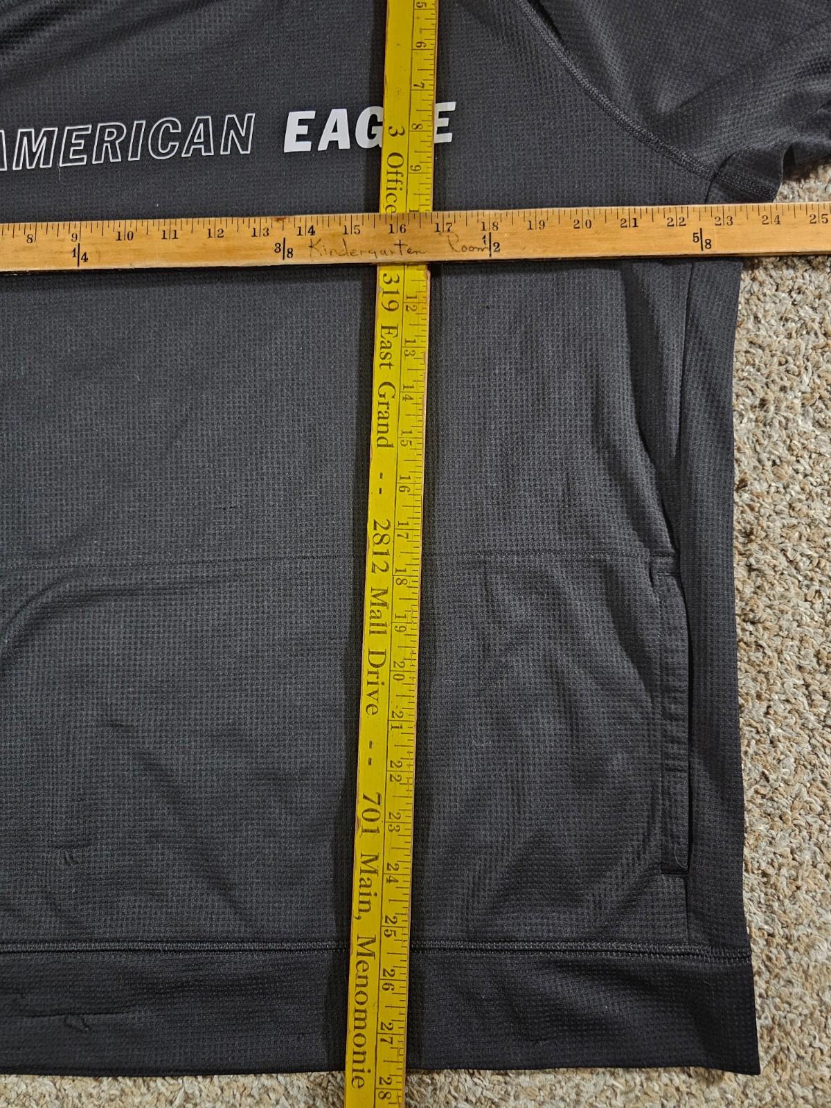 American Eagle FLEX Running Hoodie Large Black Long Sleeve