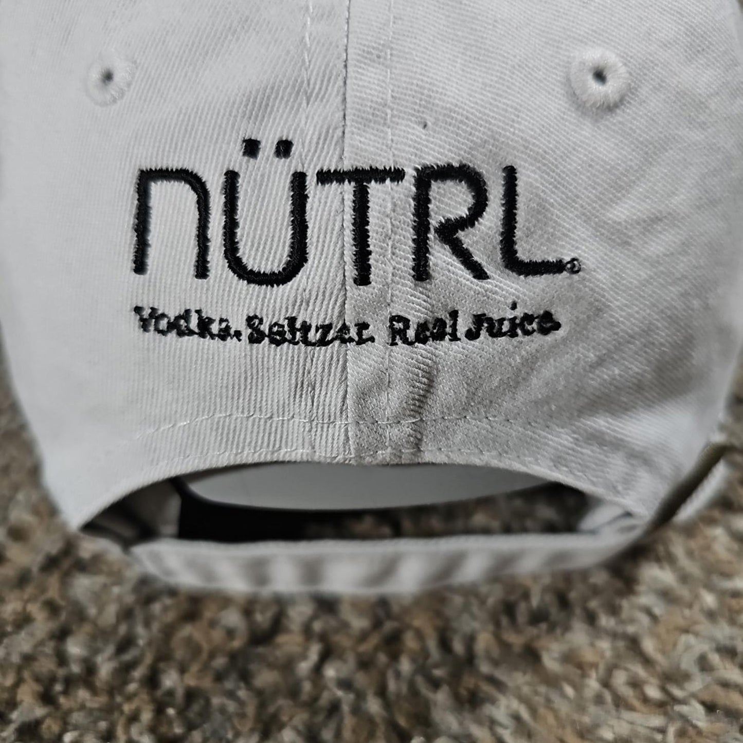 Nütrl Vodka '47 White Baseball Cap Adjustable Strapback