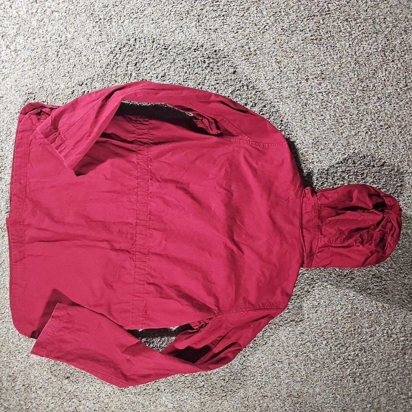 Love Tree Large Burgundy Hood Parka Coat Cotton Snap Zip