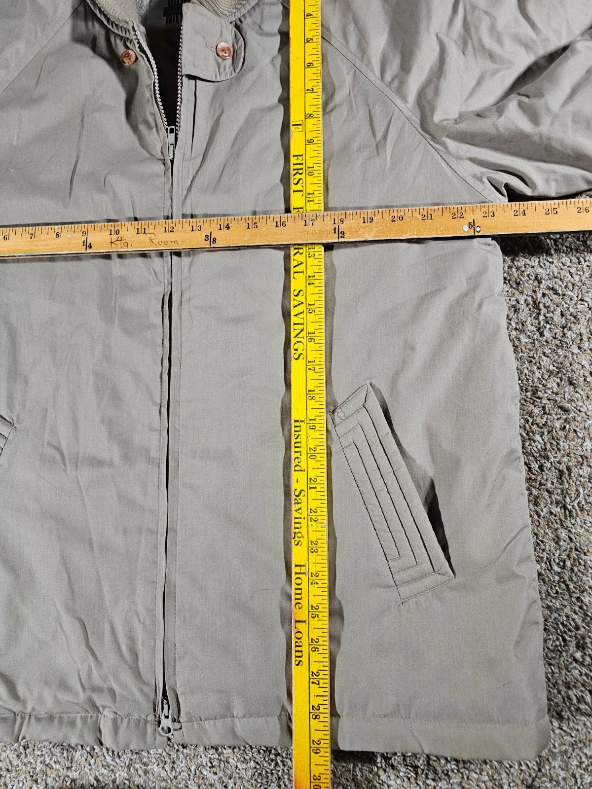 Haggar Full-Zip Camden Jacket Mens Medium Faux Fur Lining