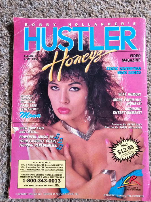 Vintage HustlerHoneyz April 1988 magazine
