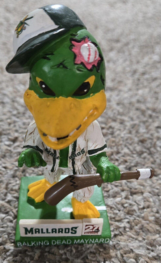 "Balking Dead Maynard" Madison Wisconsin Mallards Bobble Head