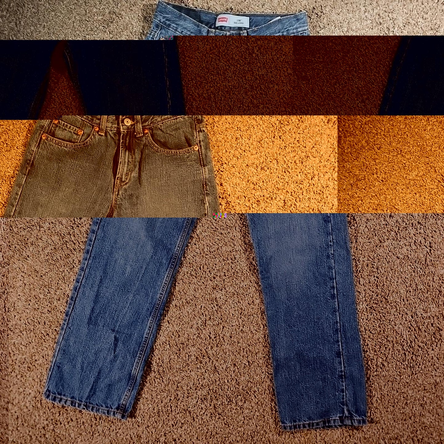 Levi's 550 Blue Denim Jeans 16 Slim 26 X 28  Relaxed Fit