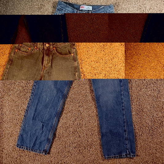 Levi's 550 Blue Denim Jeans 16 Slim 26 X 28  Relaxed Fit