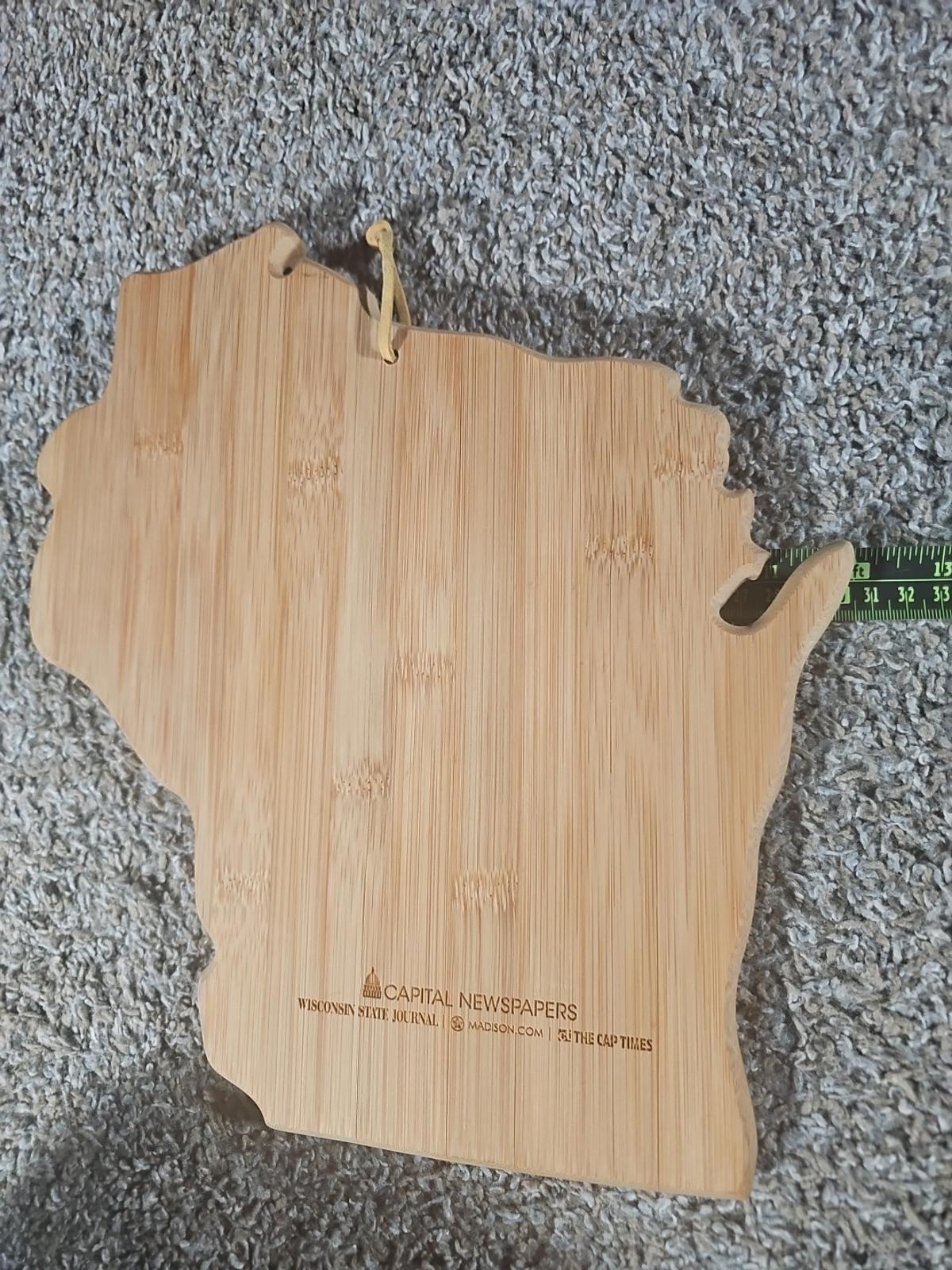 Totally Bamboo State Of WISCONSIN Cutting Board Wisconsin State Journal Madison