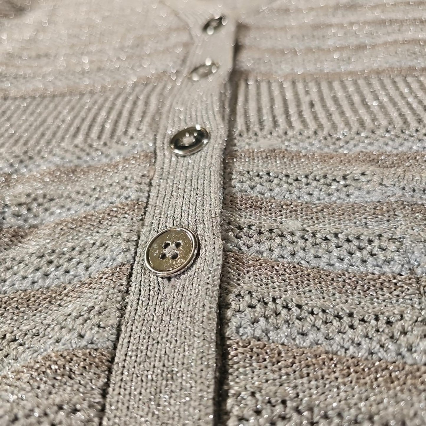 White House Black Market M Shimmery Glitter Cardigan
