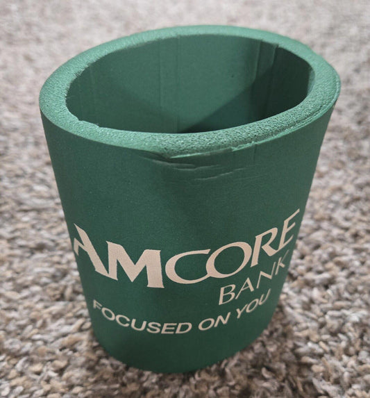 Green Amcore Bank "Focused On You" Drink Coozie