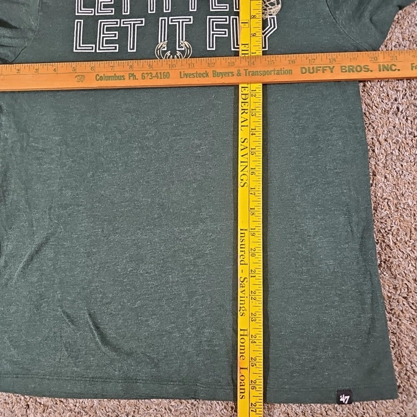 Milwaukee Bucks TSHIRT (Medium) "Let it Fly" GREEN '47