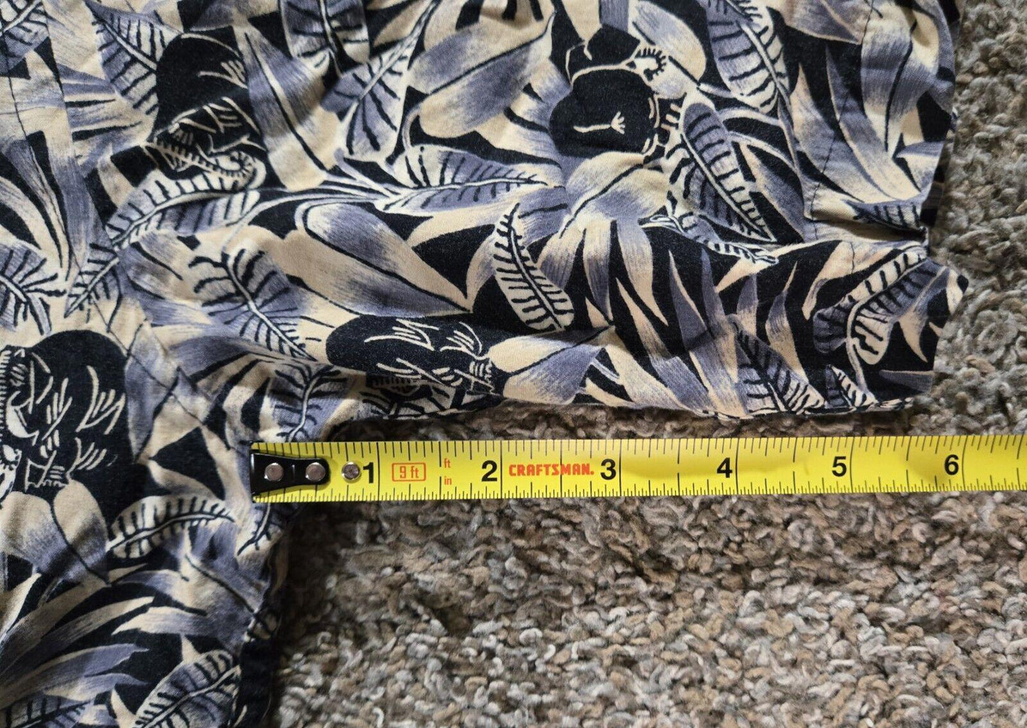 Pierre Cardin Hawaiian Print Button Down Shirt Elephants XL