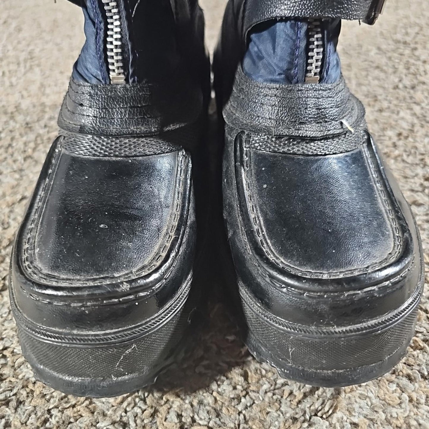 Men's Trax Steel Shank Waterproof Boots Size 8 Black Blue