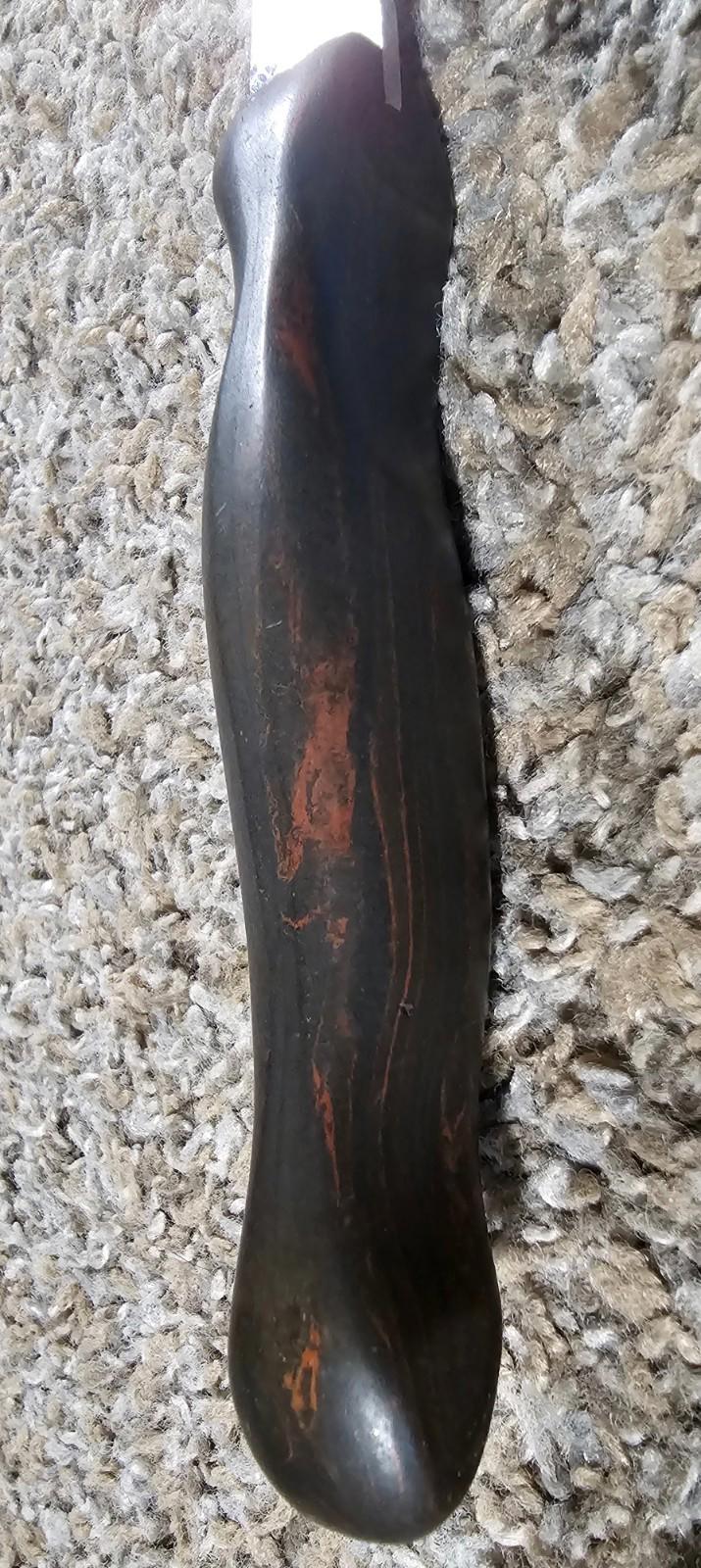 Vintage CUTCO 1027 Brown Orange Swirl Handle Carving Serving Fork