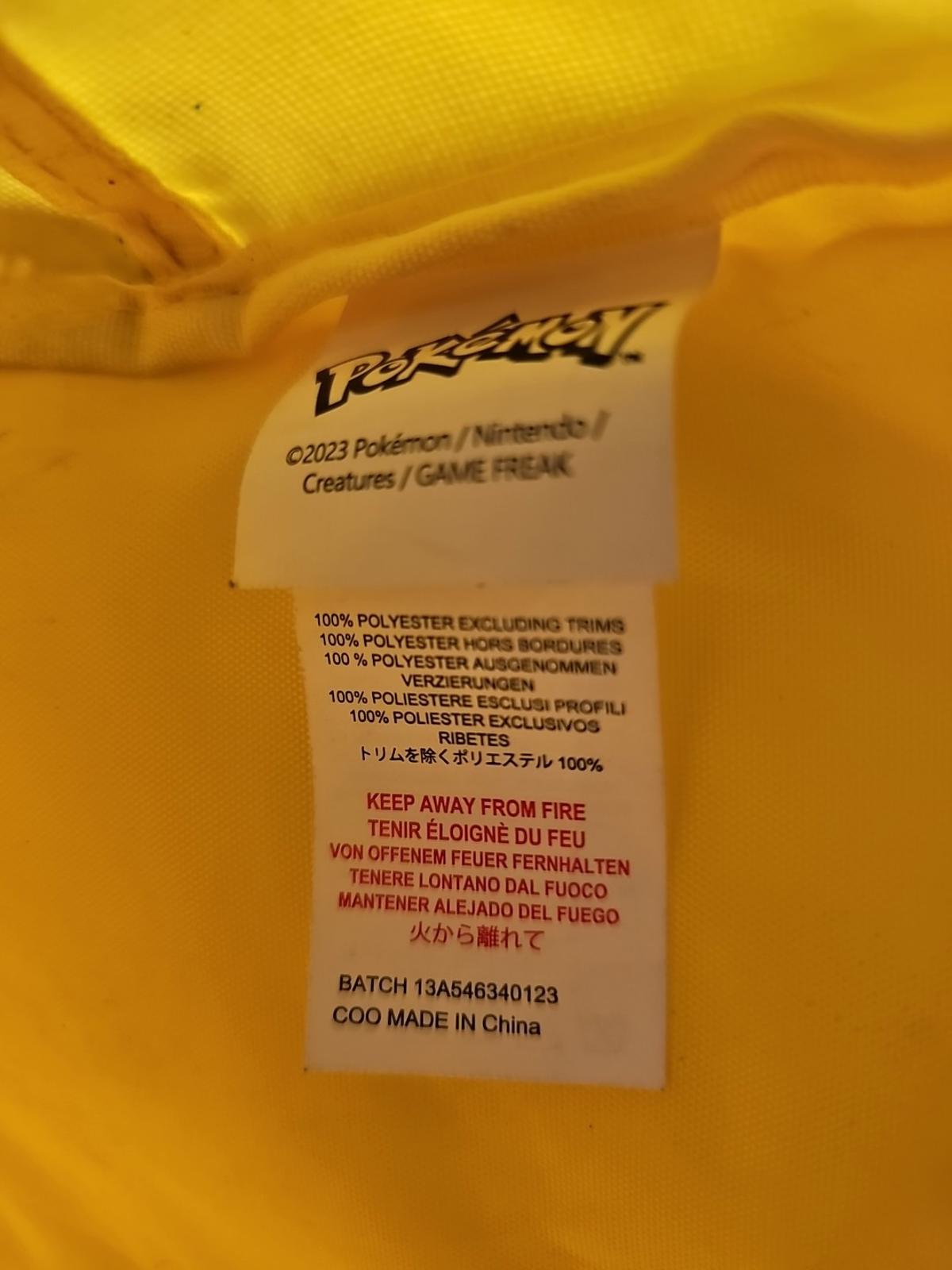 Vanilla Underground Pokemon Pikachu Backpack Yellow