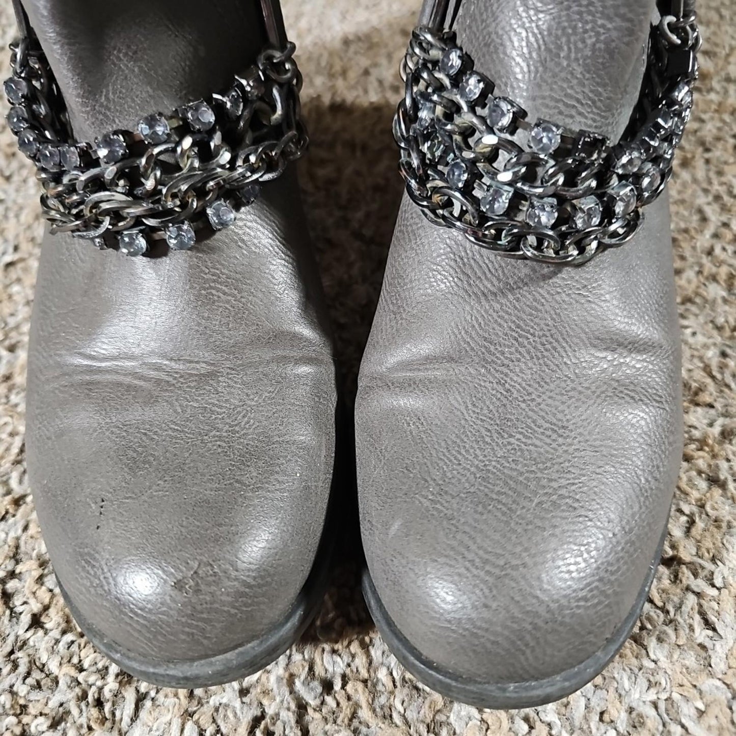 Kohls Marnismoke Boots Womens Sz 6 Chained Zipper Sides
