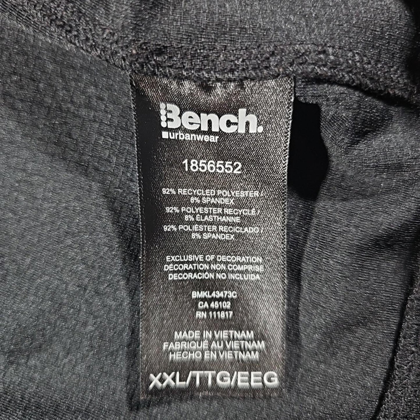 Bench Urbanwear XXL Black Fullzip