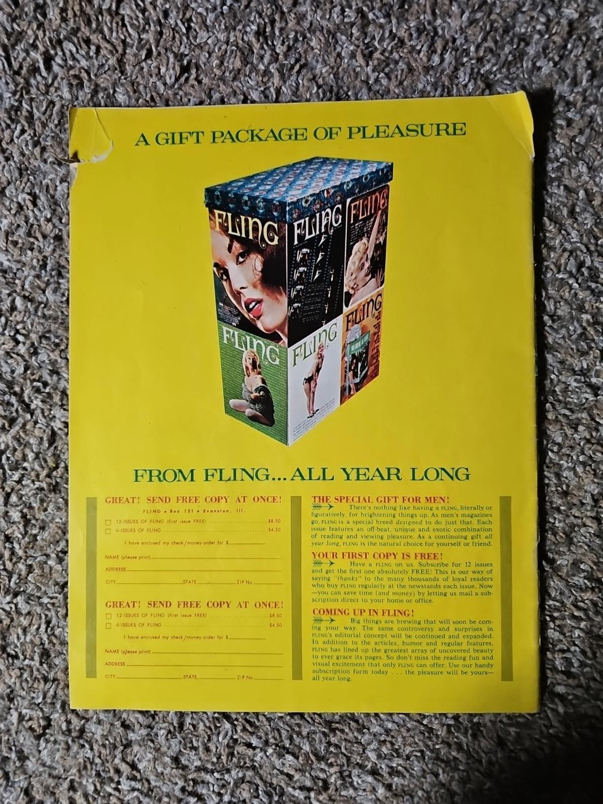 Fling Mans Favorite Pastime Magazine March 1966