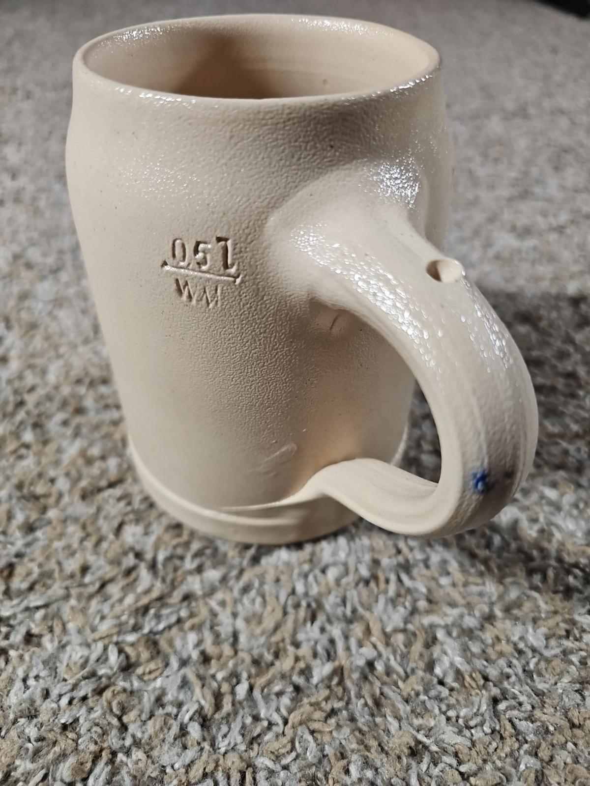 HB Beer Stein Cup Mug Hofbrauhaus Munchen Stoneware Ceramic Vintage 0.5L