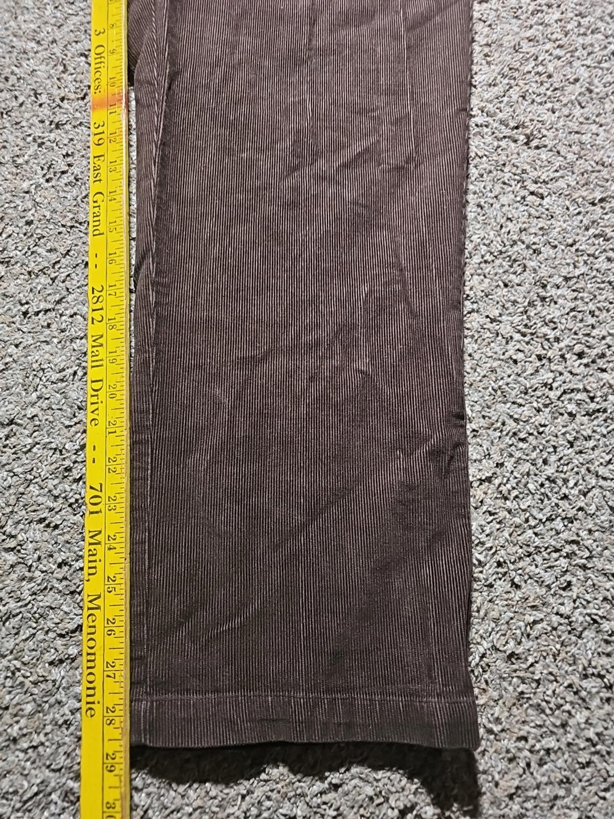 HAGGAR Q Quality For Life Brown Corduroy Pants 36x29 NWT NWD