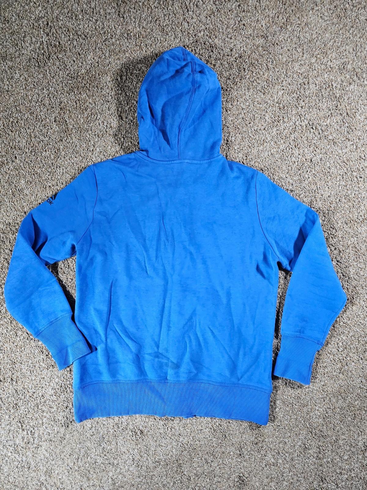 Reebok crossfit forging elite fitness fullzip hoodie blue L
