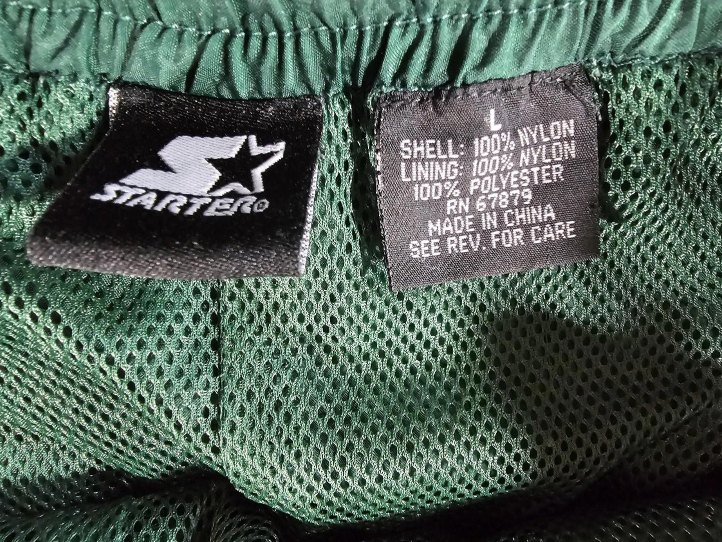 Starter Green Bay Packers Track Windbreaker Pants Ankle Zip