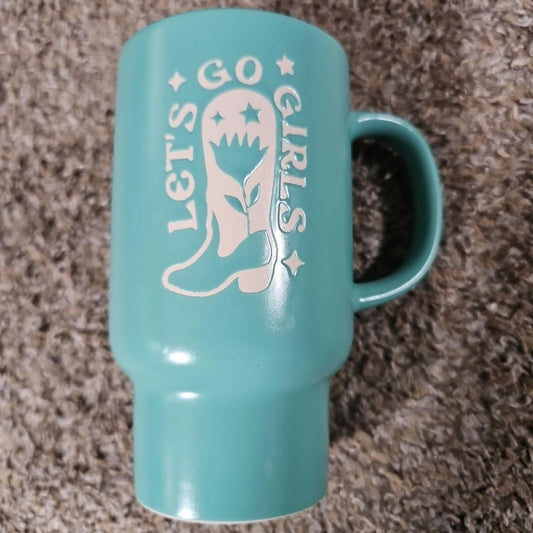 Lets Go Girls Market Square Cowboy Boot Coffee Mug