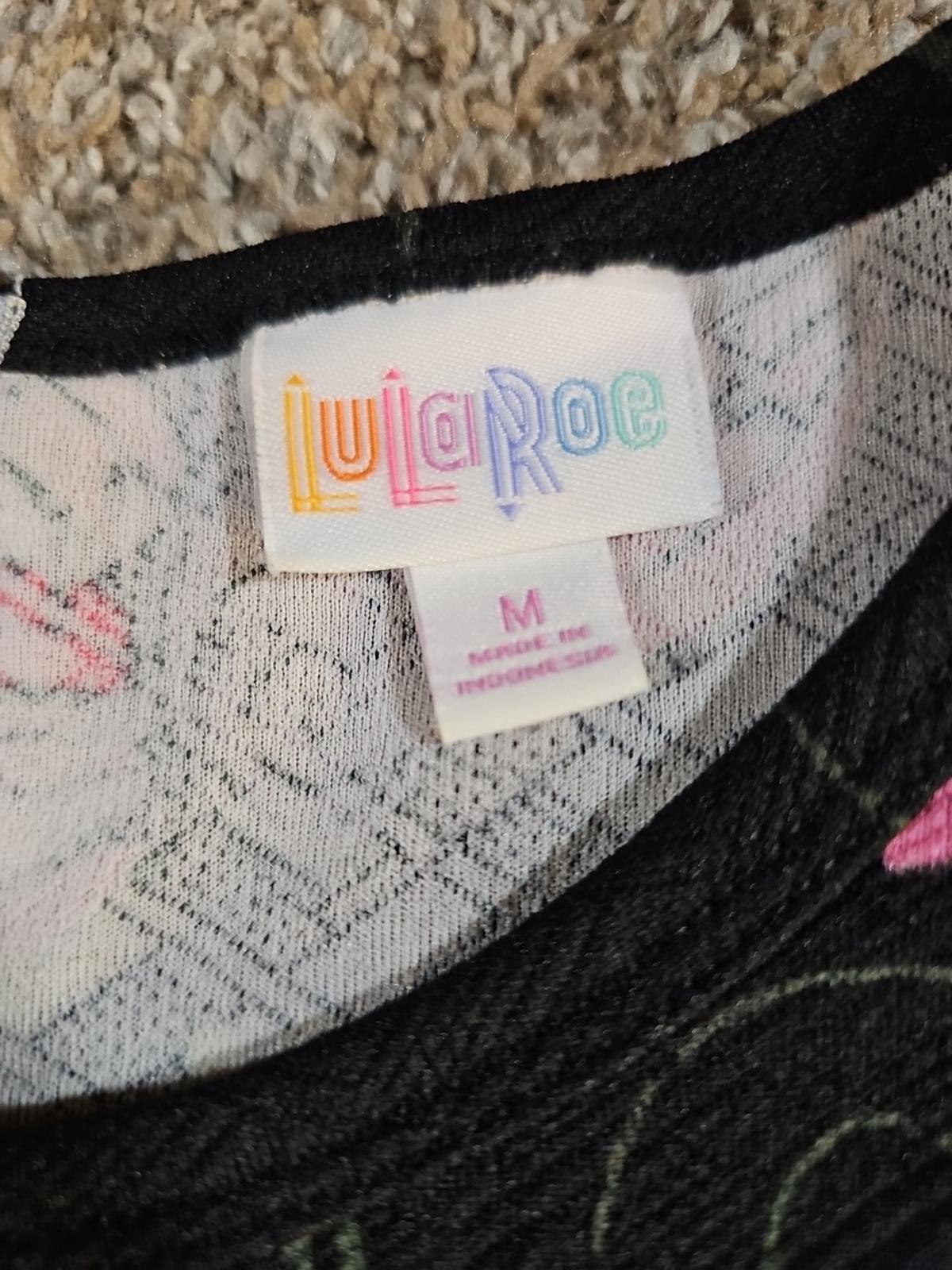 LuLaRoe Dress Floral Multicolor Medium Back Zipper