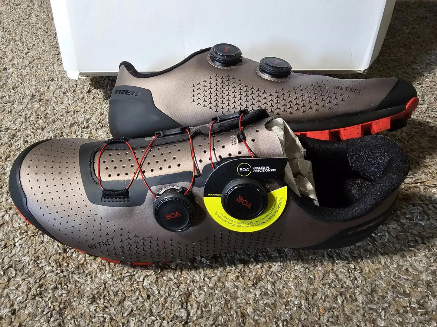 TREK Cambion Bronze Age Mountain Bike Shoe OCLV Carbon MetNet BOA US12 EU45