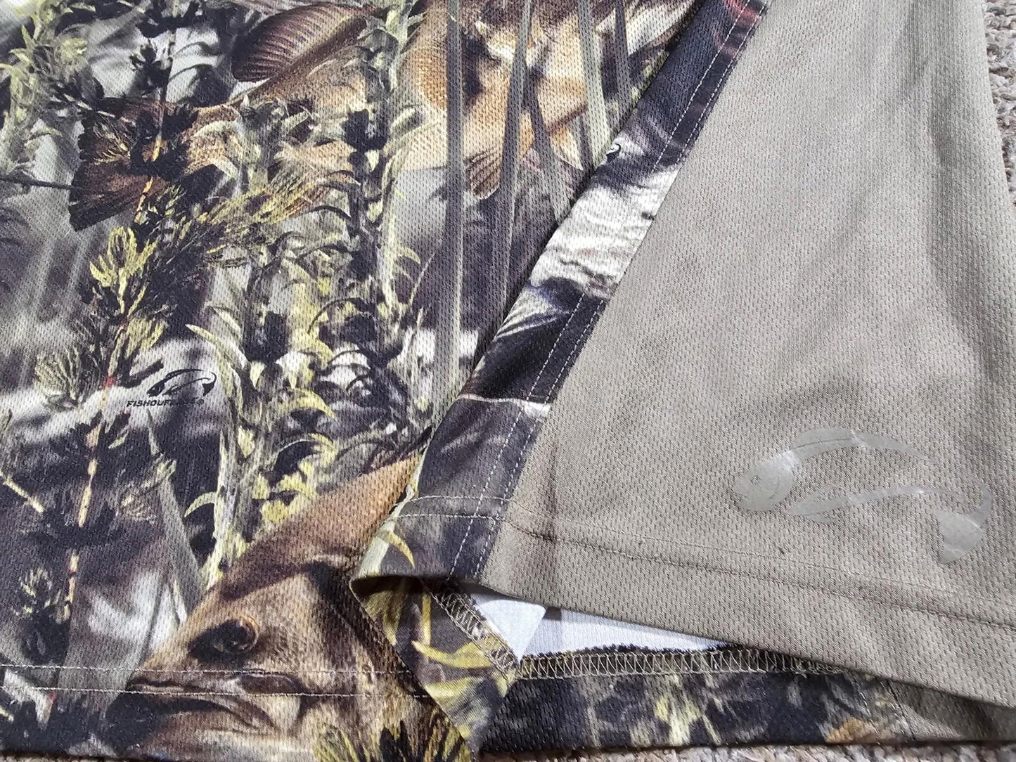 Men's Fishouflage 3XL Camo/Bass Riptide Shirt UPF 40+