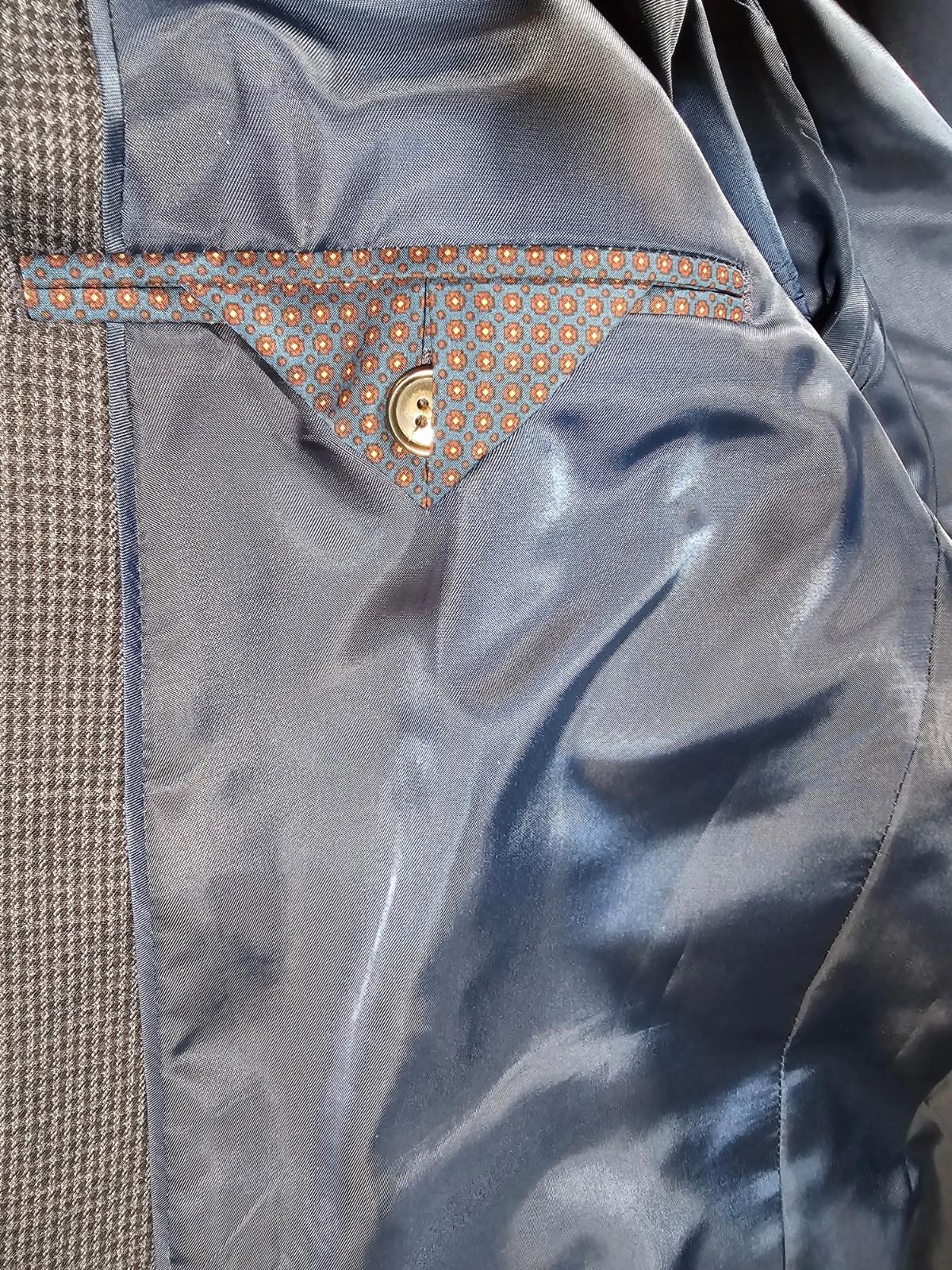 Chaps 44L Blue Houndstooth 2 Button Blazer