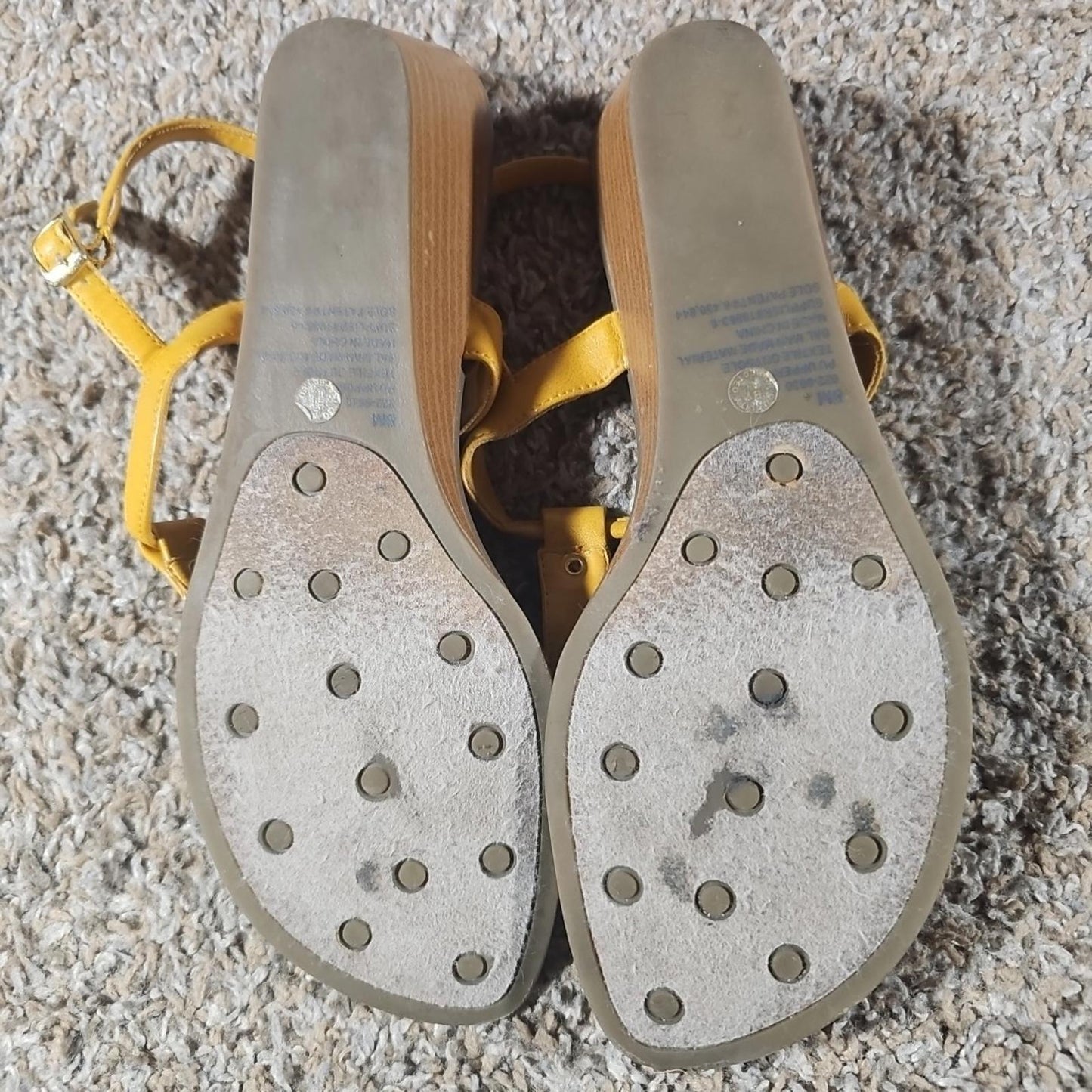miss bisou 022-6630 8M Yellow Strap Wedge Sandal