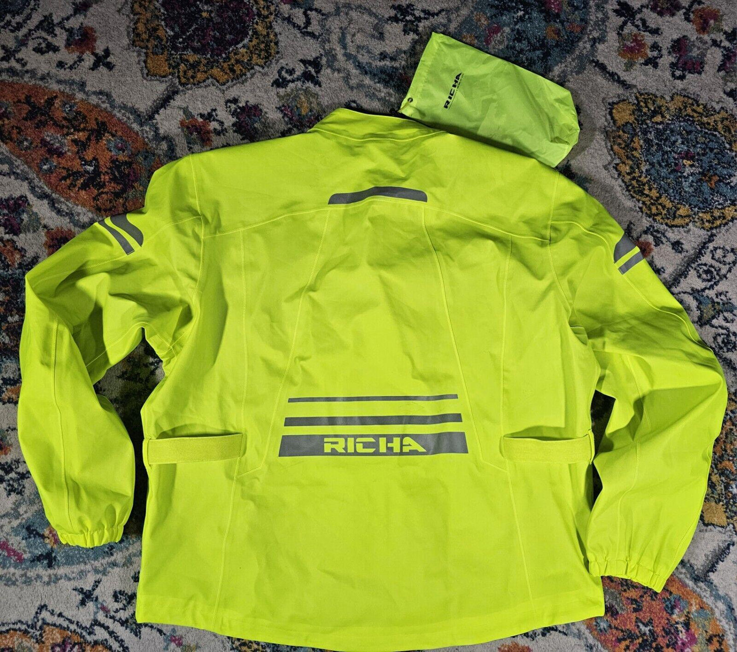 Richa Rain stretch jacket Hi Vis Riding Motorcycle 6XL NWT