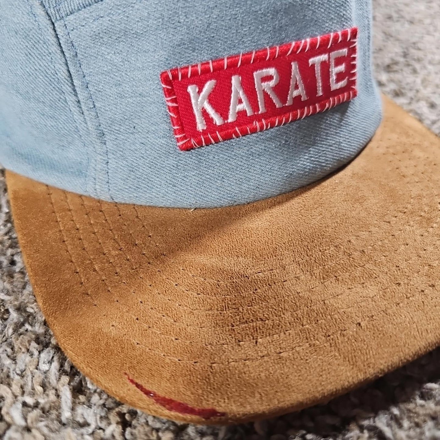 Karate Denim & Suede Panel Hat Claspback
