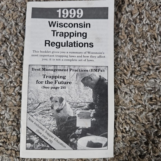 1999 wisconsin Trapping regulations pamphlet