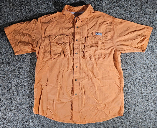 Bimini Bay Outfitters XL Orange Short Sleeve Fishing Shirt