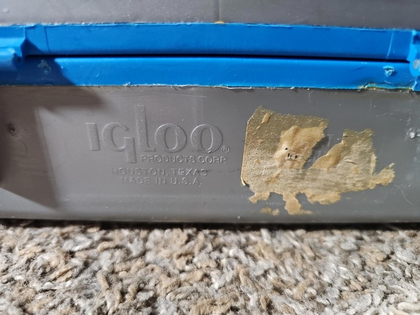 Vtg Locking Igloo Lunch Box Kit Compartments Silver Blue USA Made 1995