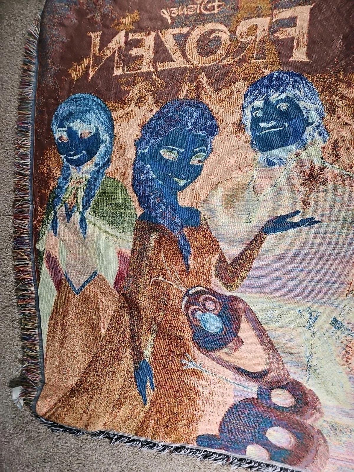 Disney Frozen Throw Frill Blanket USA Made