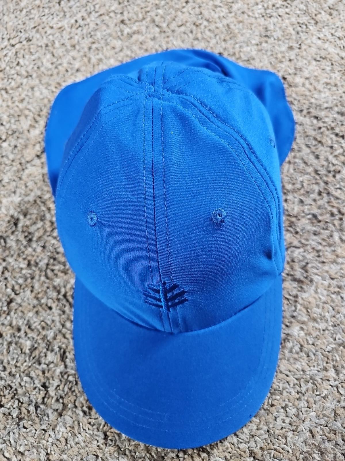 Coolibar Unisex Hat Neck Flap Blue Shade Sun Cap Fishing