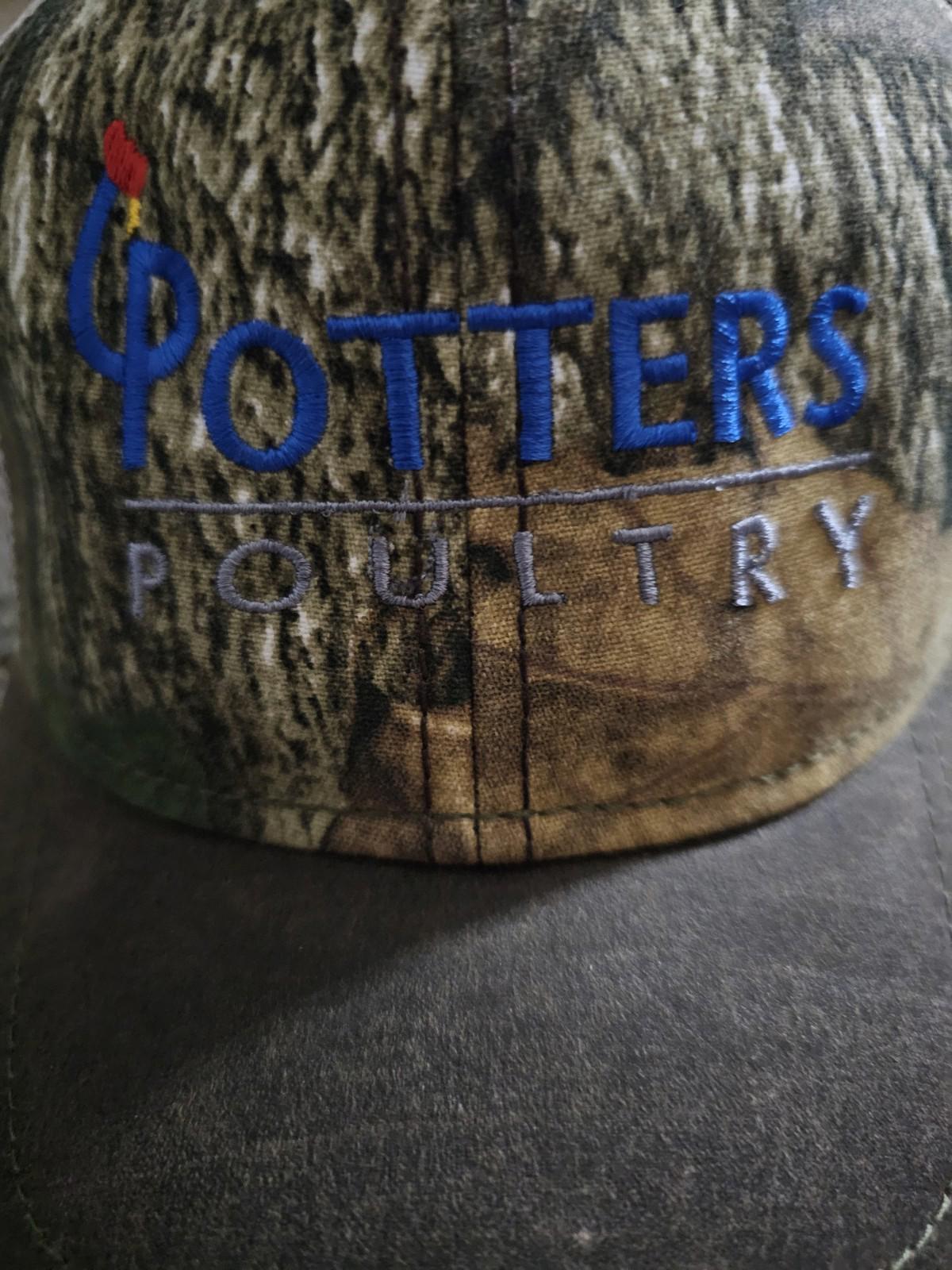 Potter's Poultry True Timber CAMO mesh Snapback hat NWT