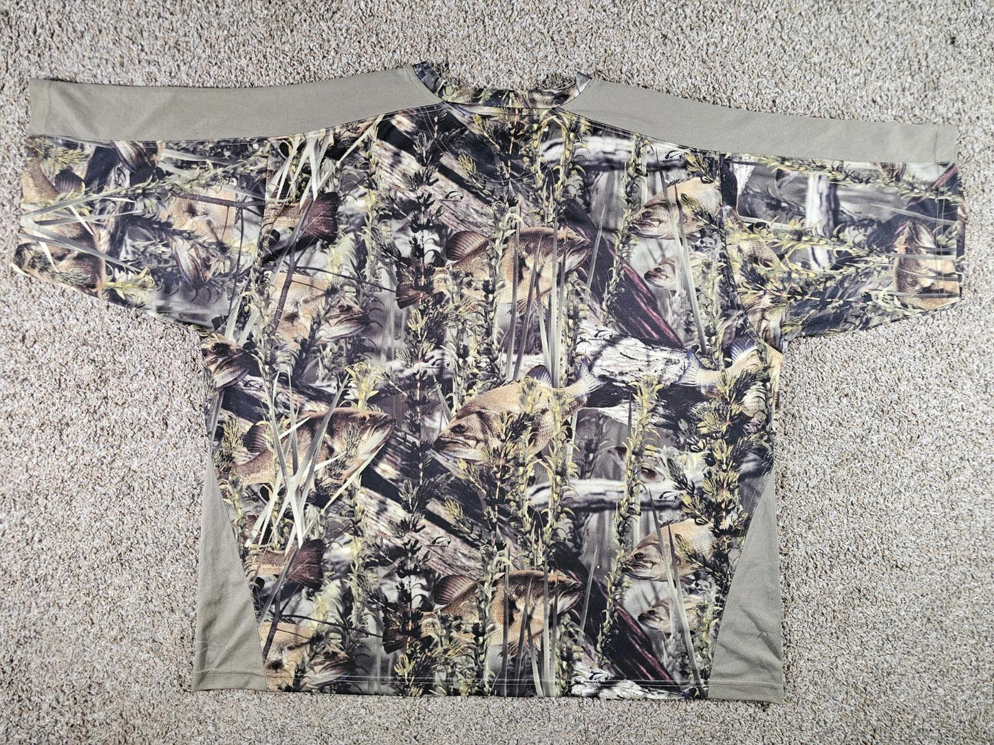 Men's Fishouflage 3XL Camo/Bass Riptide Shirt UPF 40+